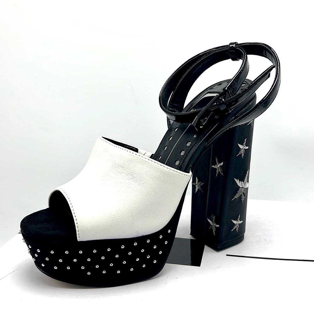 Dolce Vita Black & White Studded Platform Heels